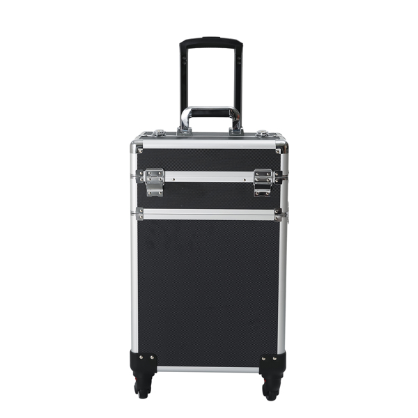 4合一拉杆式化妆品收纳盒黑色 75*35*25cm-29