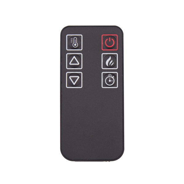 18英寸1400瓦120伏电壁炉嵌入式炉芯，配备遥控器，超薄加热器，带仿真木柴和逼真火焰 - 黑色-10