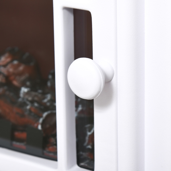 22英寸独立式电壁炉，逼真火焰效果，过热安全保护，750瓦/1500瓦，白色-7