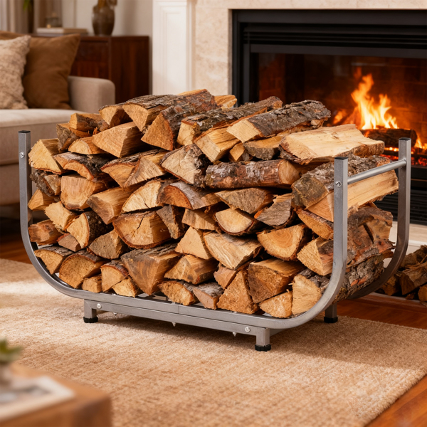 32*13*16in 半椭圆 银色 柴火架 铁艺-13