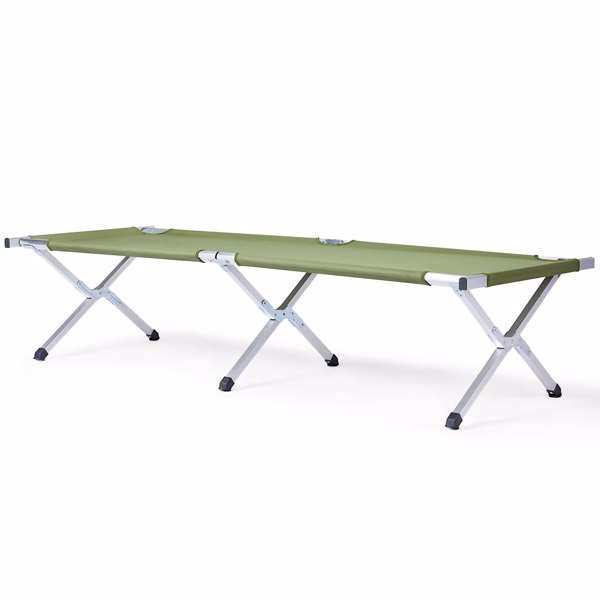 RHB-03A便携式折叠帆布铝管野营露宿床 行军床 军绿色-12