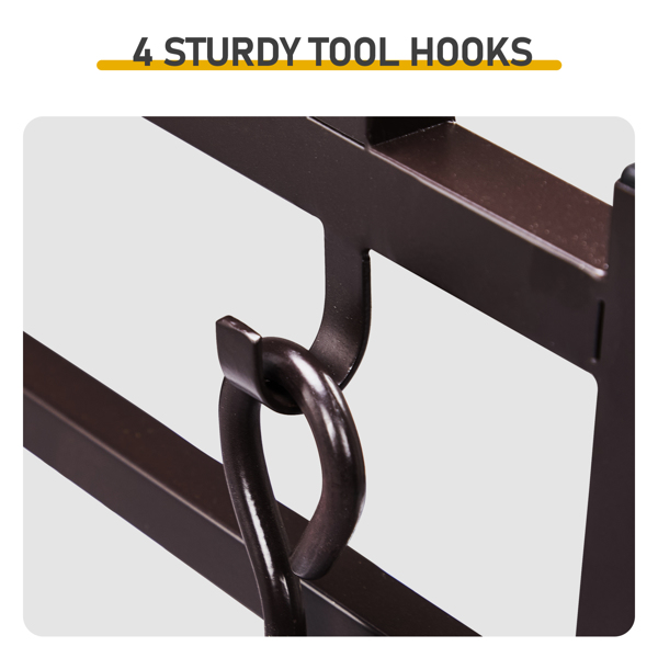 30*18*13in 双层 棕色 柴火架 铁艺-3