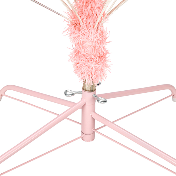 6ft 粉色 1000枝头 PVC材质 圣诞树-8