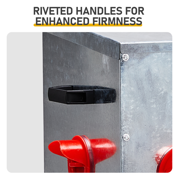 5口 54*38*53cm 方形 银+红 全拆装 镀锌板+塑料 喂食用品-7