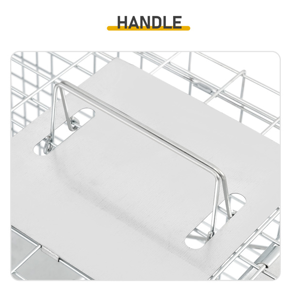 32inch 银色 折叠+前置挡板 铁 诱捕笼 宠物围栏-10