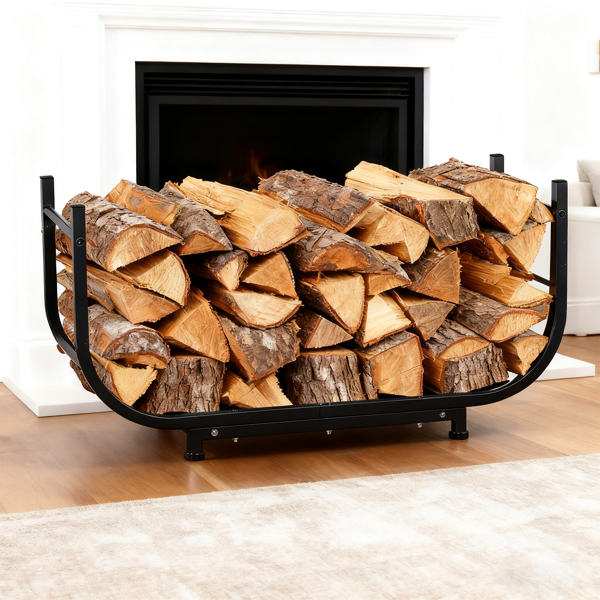 32*13*16in 半椭圆 黑色 柴火架 铁艺-12