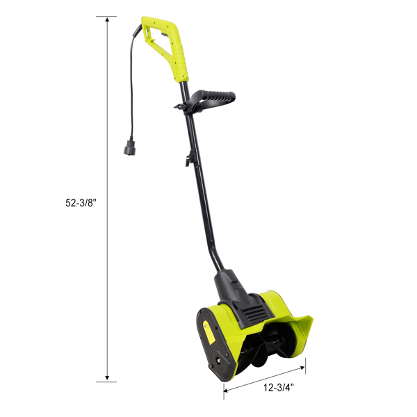 12英寸有线吹雪机，120V-60Hz，ETL认证，黑绿色-2