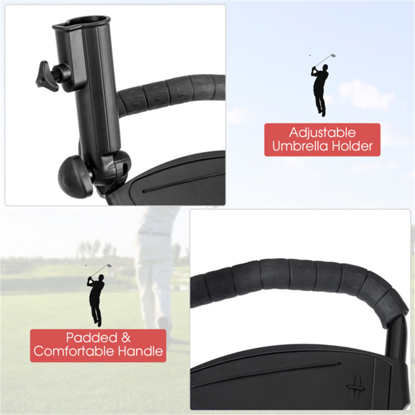 两步折叠高尔夫球车-耐用的铝制框架，带EVA免维护车轮-5