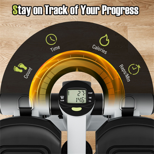 迷你全身步进器-包括电阻带，强度可调，LCD跟踪器 -白色-9