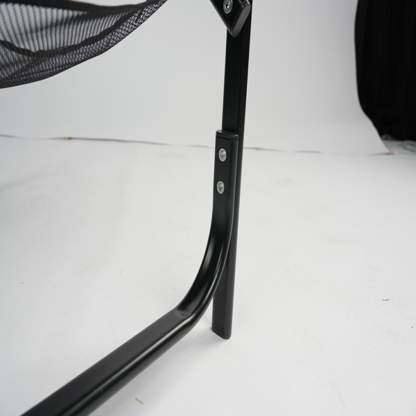 26in 黑铁管 深绿/黑色布面 喷塑铁扁管 铁导演椅 120kg 无便携袋-24