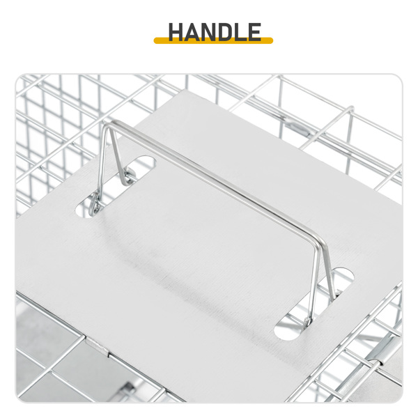 32inch 银色 折叠+迷彩布罩 铁 诱捕笼 宠物围栏-8