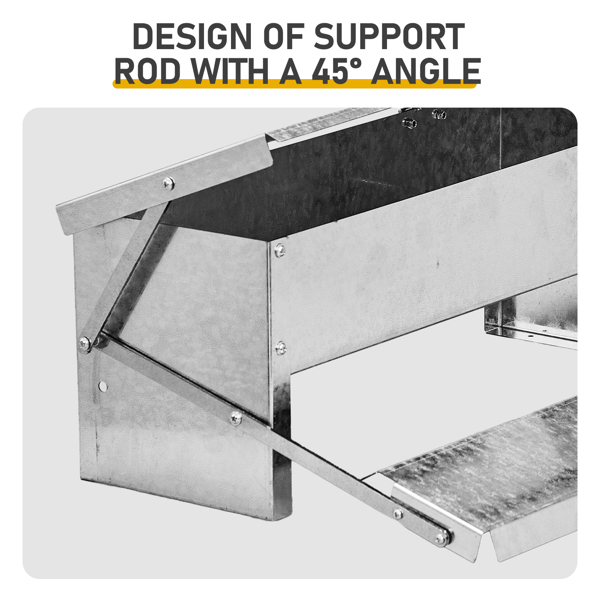 小型54*37*20cm 方形 银 全拆装 镀锌板 喂食用品-6