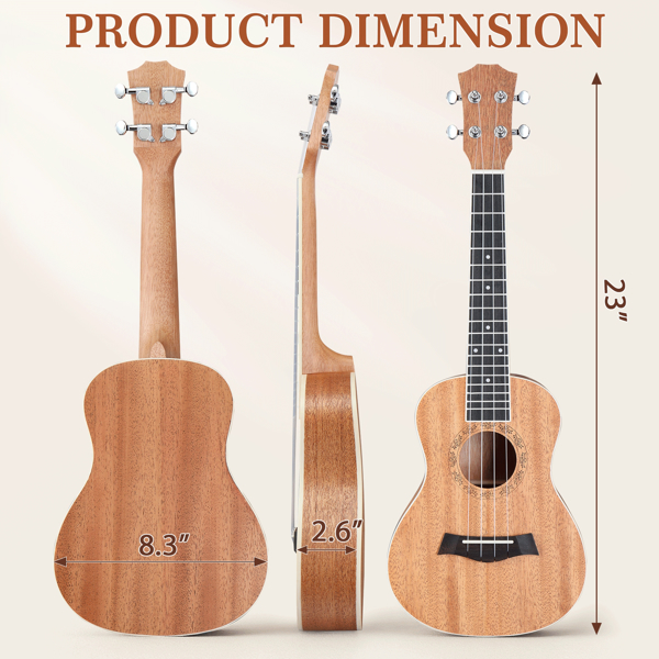 UK201 23in 桃花芯琴体 玫瑰木指板  尤克里里-2