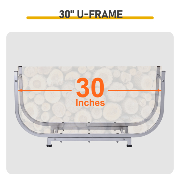 32*13*16in 半椭圆 银色 柴火架 铁艺-5