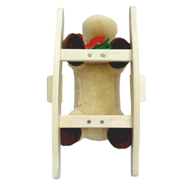 儿童骑乘摇摇马玩具，带摇篮曲，麋鹿造型，配有手偶和安全带，适合1-3岁儿童，柔软毛绒面料，杏色，通过CPC认证-15