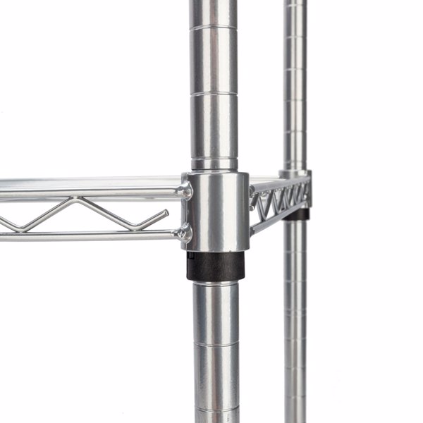  4层喷粉带轮子 微波炉架 不锈钢 60*35*120cm 银色 N001 落地式-4