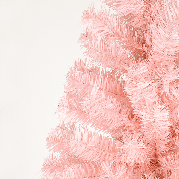 6ft 粉色 1000枝头 PVC材质 圣诞树-32