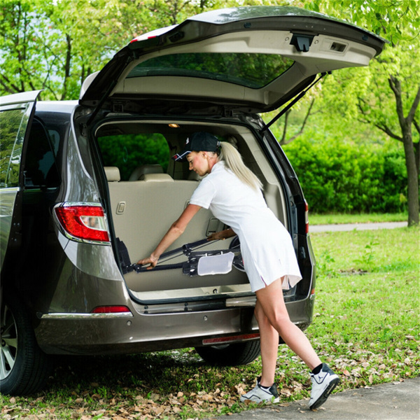 6磅轻型高尔夫球推车-钢架，可折叠设计，9.5英寸滚珠轴承轮-13