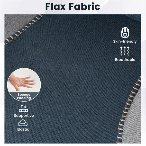 灰蓝色隔断办公椅，带2D可调节头枕，符合人体工程学的高靠背办公椅，容量330磅-11