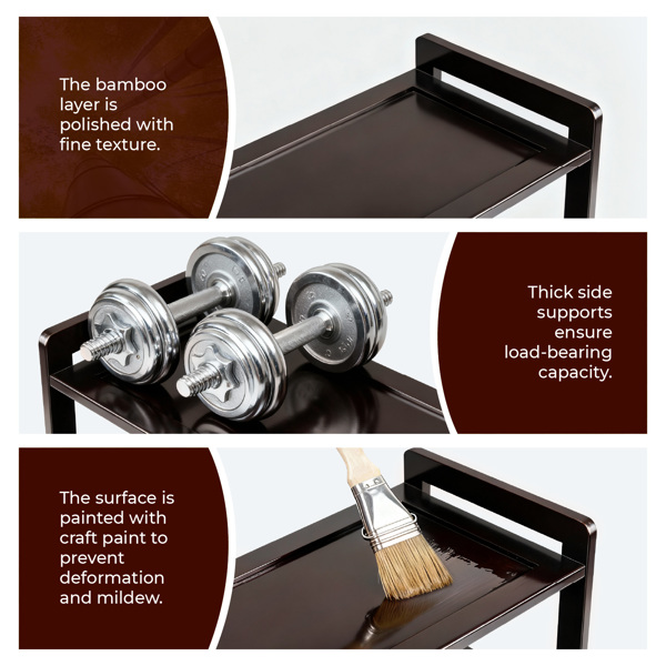 6层平板 竹制 68*25*89cm 鞋架 咖啡色-4