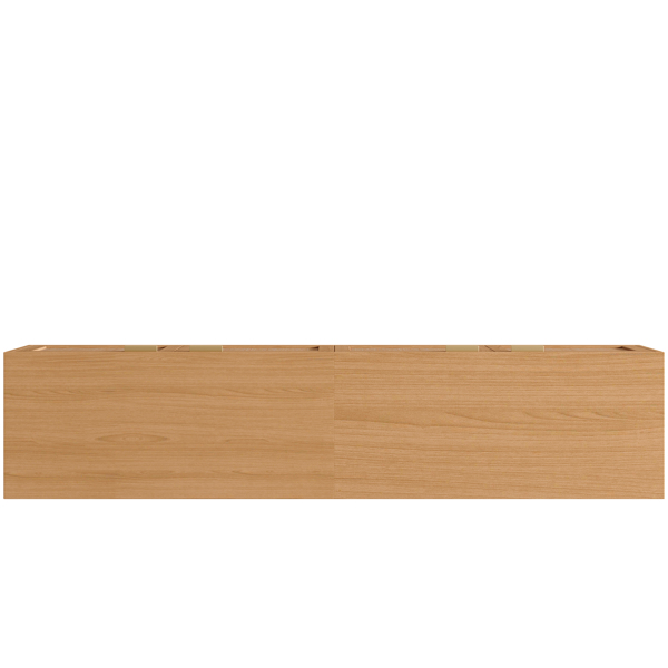 70英寸现代电视柜，配有藤编柜门，适用于最大80英寸的电视，带储物空间和电线孔，是客厅的理想娱乐中心。-14