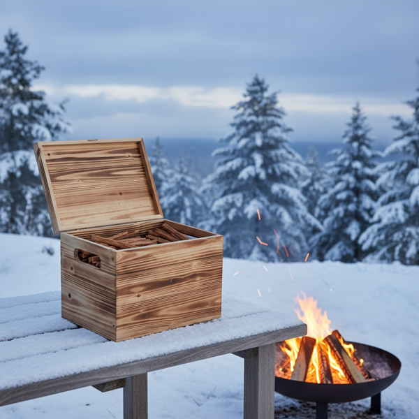 15磅松木引火棒，附带木盒，100%天然引火木，适用于篝火、炉灶、壁炉、营火和烧烤炉。--不支持self-pick up且不支持指定仓库发货-2