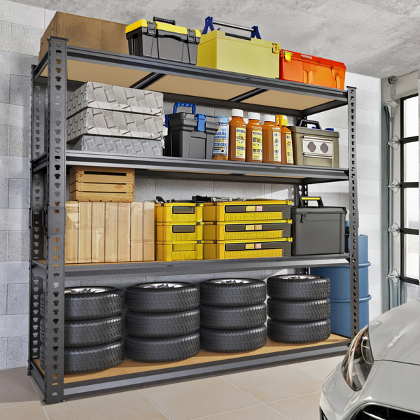 4层 可自由调节层间距 葫芦形孔位 带手套橡胶锤 展示架 铁 122*60*153.5cm 黑色铁件原木色中纤层板-18