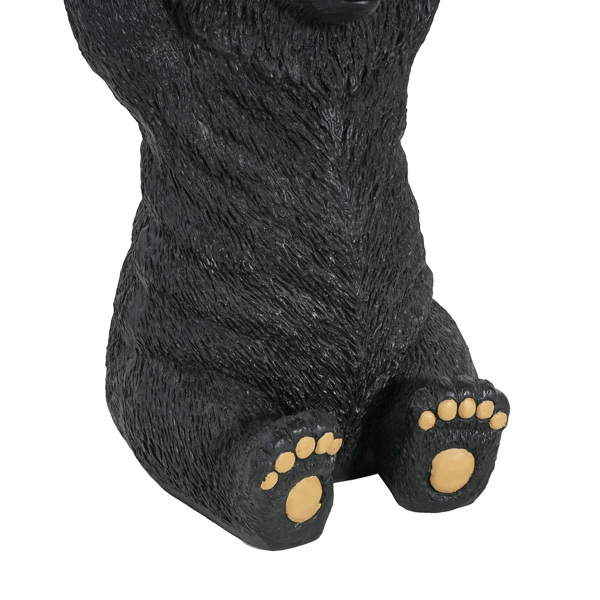 黑熊边桌/底座角几/凳，MGO熊雕像手绘雕塑，适用于家居、办公室、客厅和户外装饰，无需组装--不支持self-pick up-9