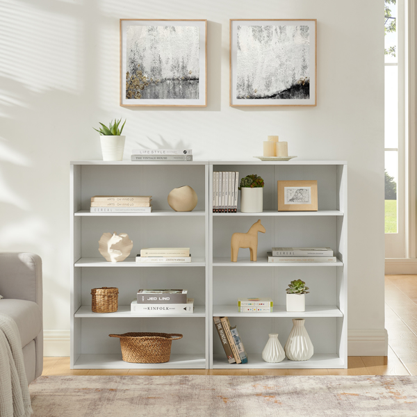 CD/DVD收纳柜，书架，可调节8层置物架，展示书架，适用于家庭和办公室，多功能双层书架，可拆分成两个4层置物书架。--不支持self-pick up且不支持指定仓库发货-6