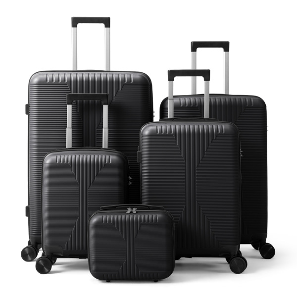 非TSA海关锁五合一 PP拉杆箱 12in 16in 20in 24in 28in PP 黑色-28