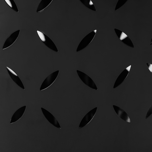 12英寸装饰边桌，圆柱形设计，适用于客厅、家庭房或玄关，工业风格，室内外均可使用的咖啡边桌，黑色。-5