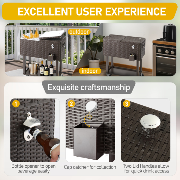 冷冻推车-编藤方形腿款-1