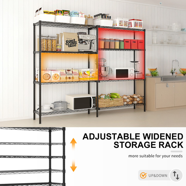  4层L型变换  可自由调节层间距 展示架 铁 125*35*180cm 喷粉黑 N001-24