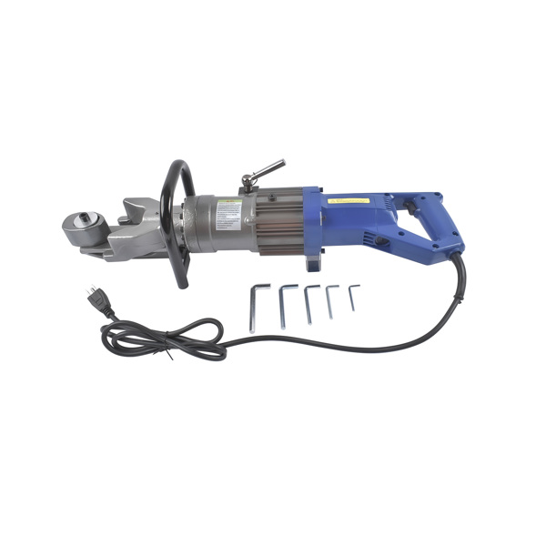 钢筋弯曲机 5/8'' Electric Hydraulic Rebar Bender HRB-16, 900W 110V Portable Rebar Bending Maching Bending 4-16mm Rebar Bending Angle 0-130 Degrees, with Positioning Bolt-8