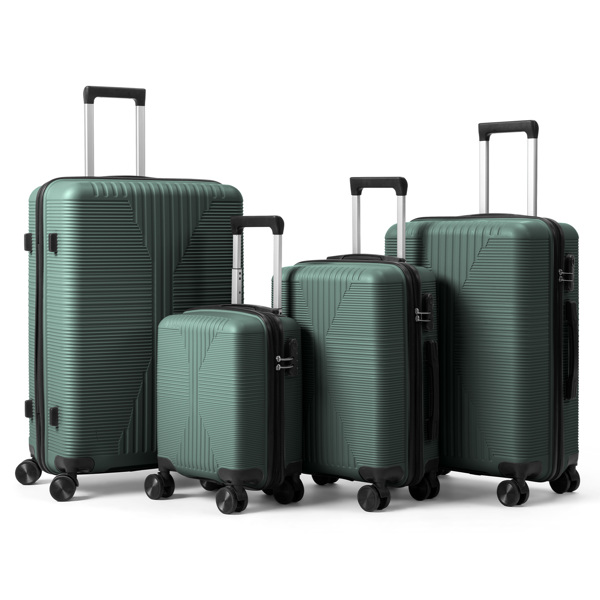 非TSA海关锁四合一 PP拉杆箱 16in 20in 24in 28in PP 墨绿色-19