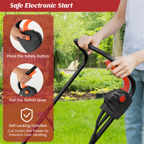   ﻿  12安培13.5英寸电动绳索割草机带双安全开关-绿色  -9