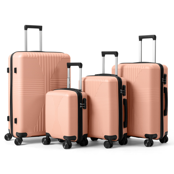 非TSA海关锁四合一 PP拉杆箱 16in 20in 24in 28in PP 粉色-19