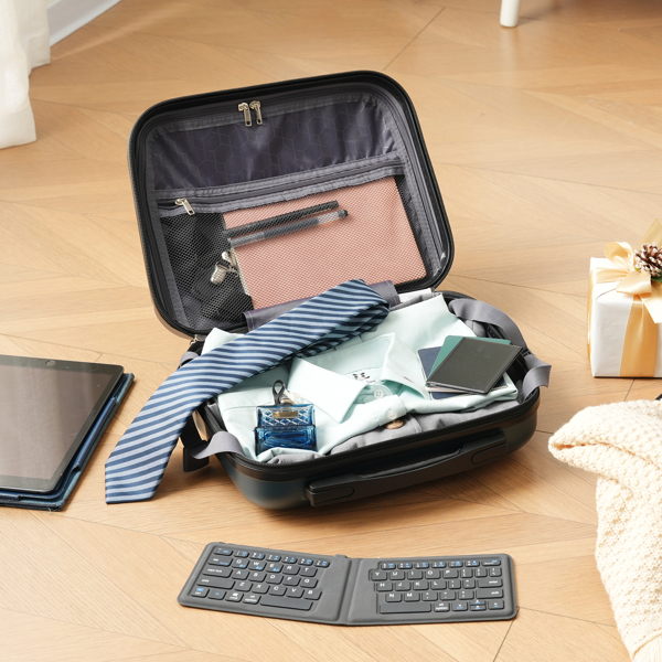 六件套ABS硬壳行李箱套装 - 轻便耐用的旅行箱，配备双向万向轮，包含登机箱和托运行李箱尺寸，适合旅行和商务出行。--不支持self-pick up且不支持指定仓库发货-5