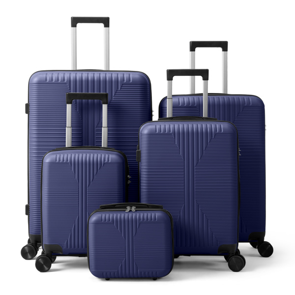 非TSA海关锁五合一 PP拉杆箱 12in 16in 20in 24in 28in PP 藏青色-28