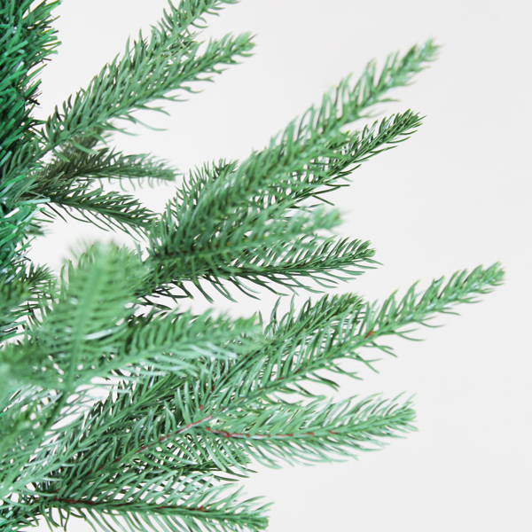 6英尺弯曲圣诞树，绿色PE材质，830个树枝，形状不规则，外观逼真，带金属底座，适合万圣节和圣诞节装饰--不支持self-pick up且不支持指定仓库发货-7