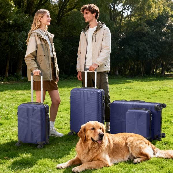 非TSA海关锁四合一 PP拉杆箱 16in 20in 24in 28in PP 藏青色-13