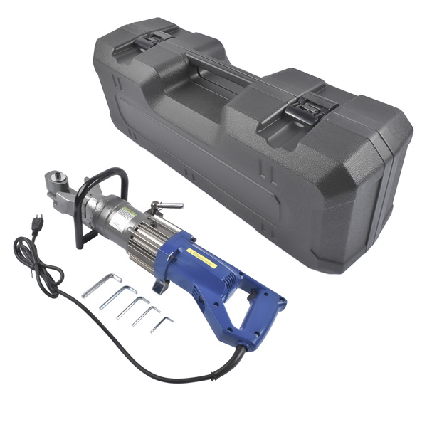 钢筋弯曲机 5/8'' Electric Hydraulic Rebar Bender HRB-16, 900W 110V Portable Rebar Bending Maching Bending 4-16mm Rebar Bending Angle 0-130 Degrees, with Positioning Bolt-2