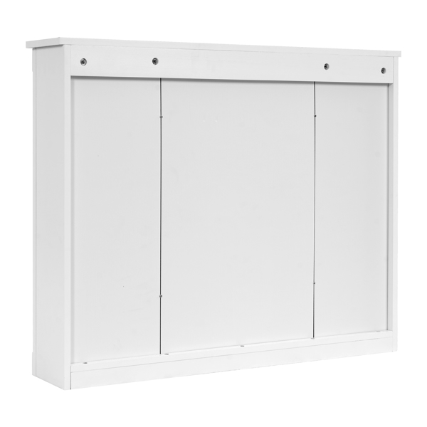 36英寸 x 28英寸药柜，壁挂式浴室储物柜，带1个可调节搁板，适用于浴室的壁挂式药柜，配备缓闭式铰链和推拉式柜门。-10