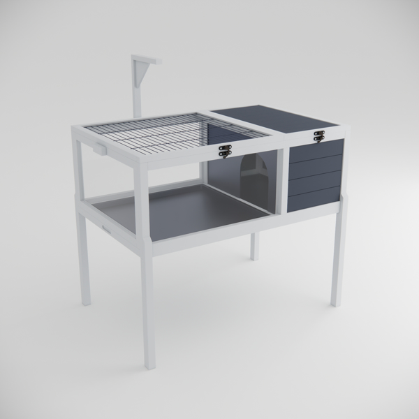 爬行动物栖息地乌龟屋，带灯座、大观察窗、防水托盘、可拆卸支腿，易于清洁的木制围栏，适用于乌龟、蜥蜴、壁虎和小型宠物，室内外均可使用。--不支持self-pick up且不支持指定仓库发货-12