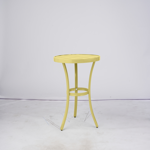 50.5*50.5*51cm 圆桌  浅黄色 三脚 庭院铁边桌-8