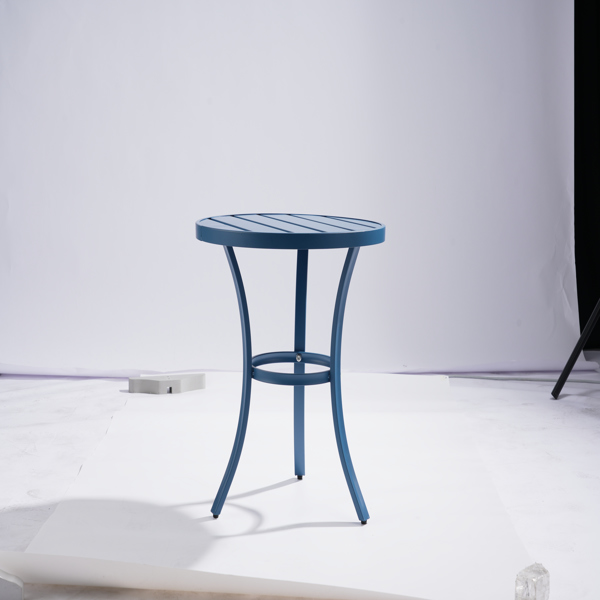 50.5*50.5*51cm 圆桌  海军蓝色 三脚 庭院铁边桌-7