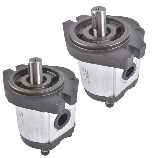 液压泵 2x Hydraulic Gear Pump Cast Iron Counter-Clockwise & Clockwise 3/4" Keyed Shaft-2