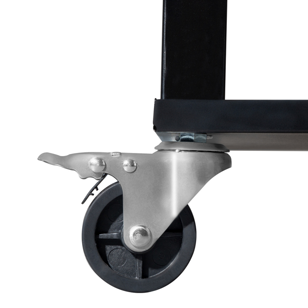 80QT 灰色仿木纹 黑色铁脚管 带排水管 冷冻保温推车 87.5*91*38.5CM 长方形 塑料箱体-14