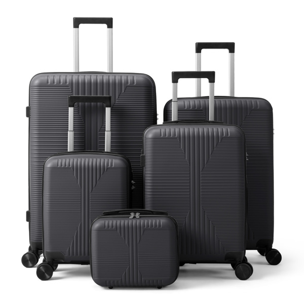 非TSA海关锁五合一 PP拉杆箱 12in 16in 20in 24in 28in PP 深灰色-28