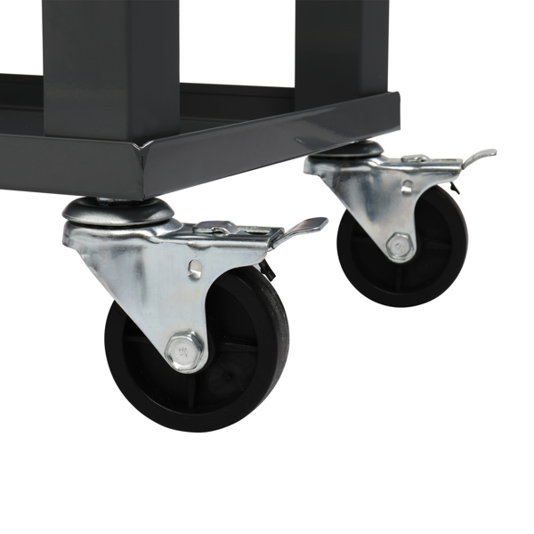 80QT 深灰色 冷冻保温推车 87.5*91*38.5cm 长方形 塑料箱体 铁脚管 冷冻保温-38